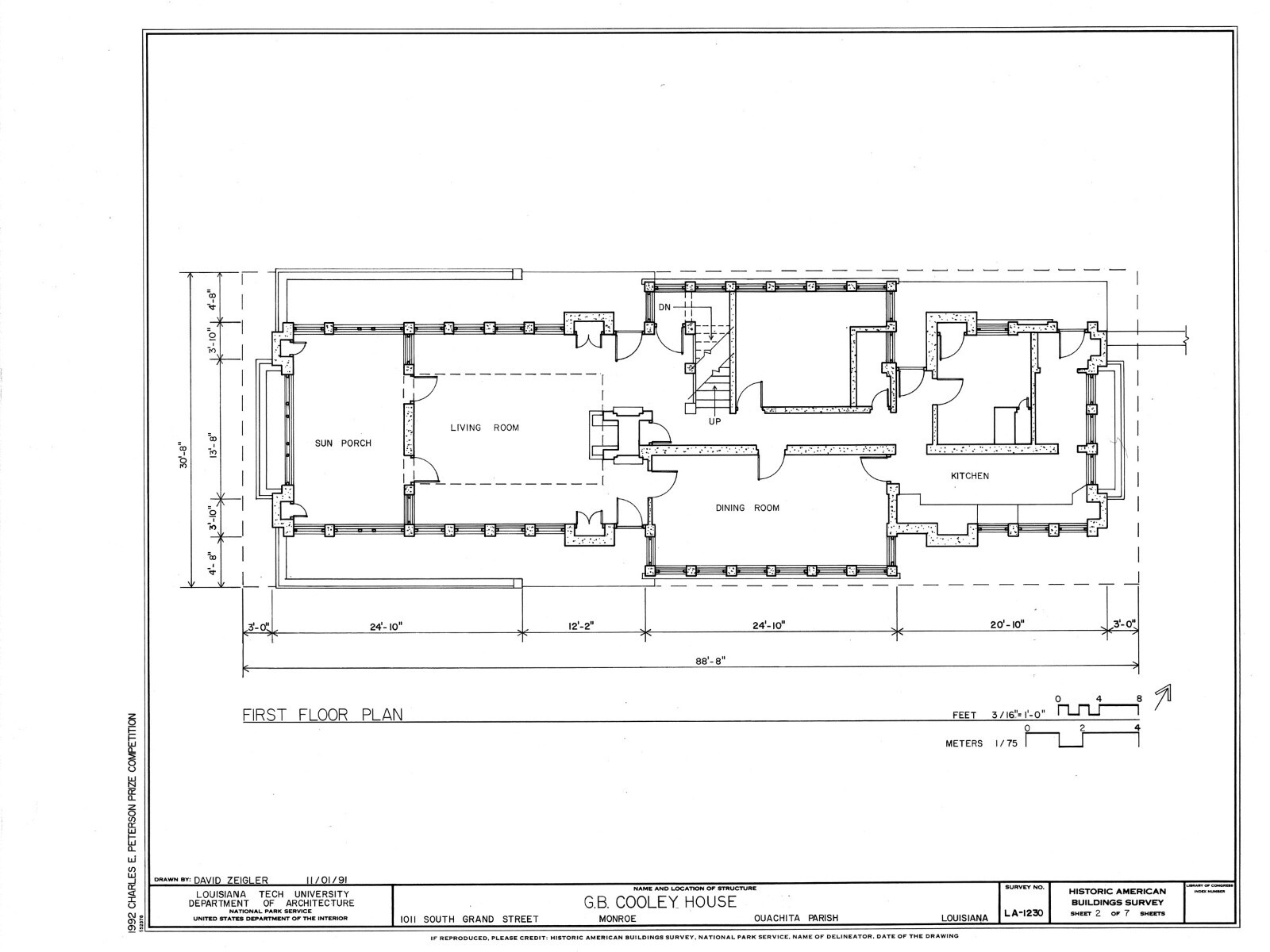 Prairie Style home by Walter Burley Griffin, 5 bedrooms, brick/wood house plans