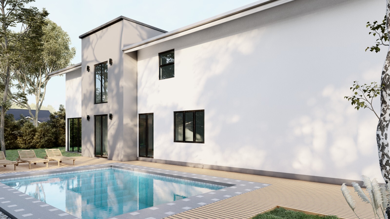 Modern House Plan With 3D Images DWG CAD file And PDF For Blueprint Plans