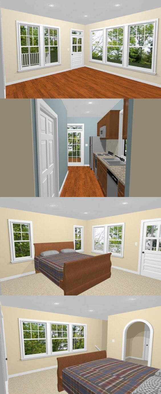 14×28 House — 749 sq ft — PDF FloorPlan — Model 6G