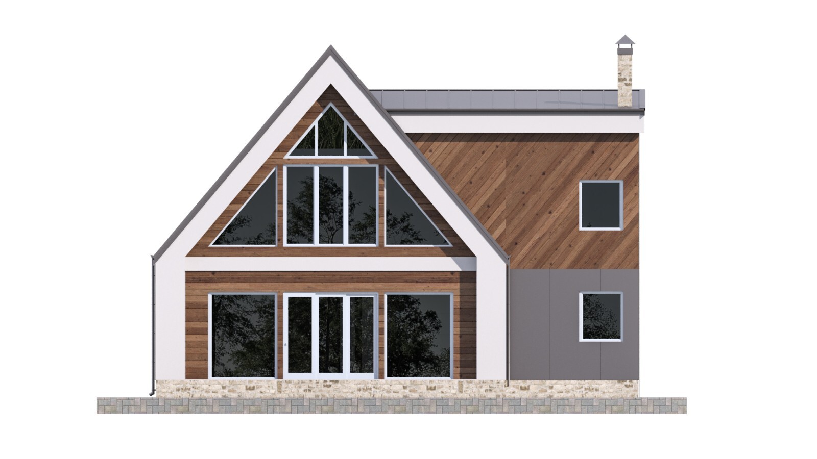 43’x29’ Cozy A-Frame Cabin, 3-Beds, 4 Baths, Garage, 1775SF PDF Download