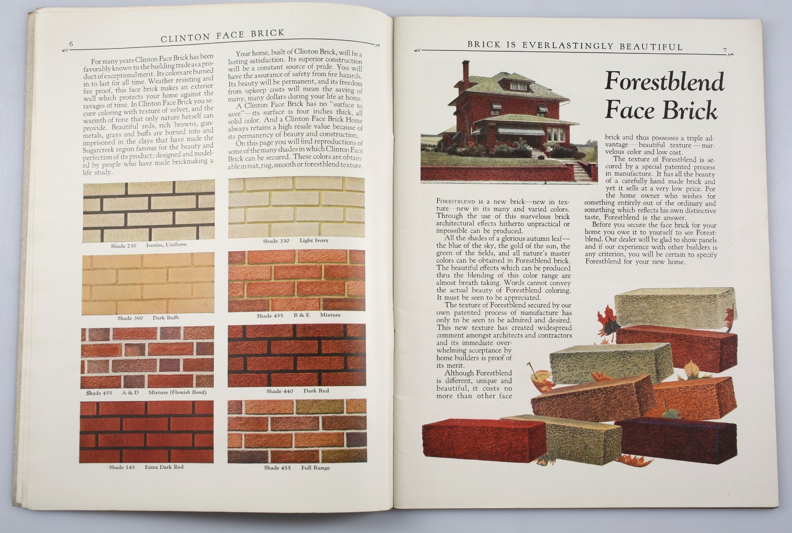 Vintage Beauty in Brick Home House Plans Catalog circa 1920s Clinton Face Brick