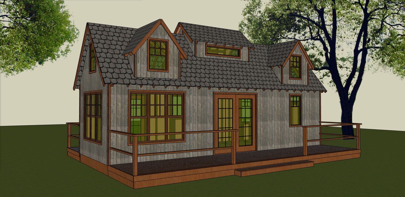 Small Cabin 10ft x 30ft Build Plans Blueprints, lumber list – PDF