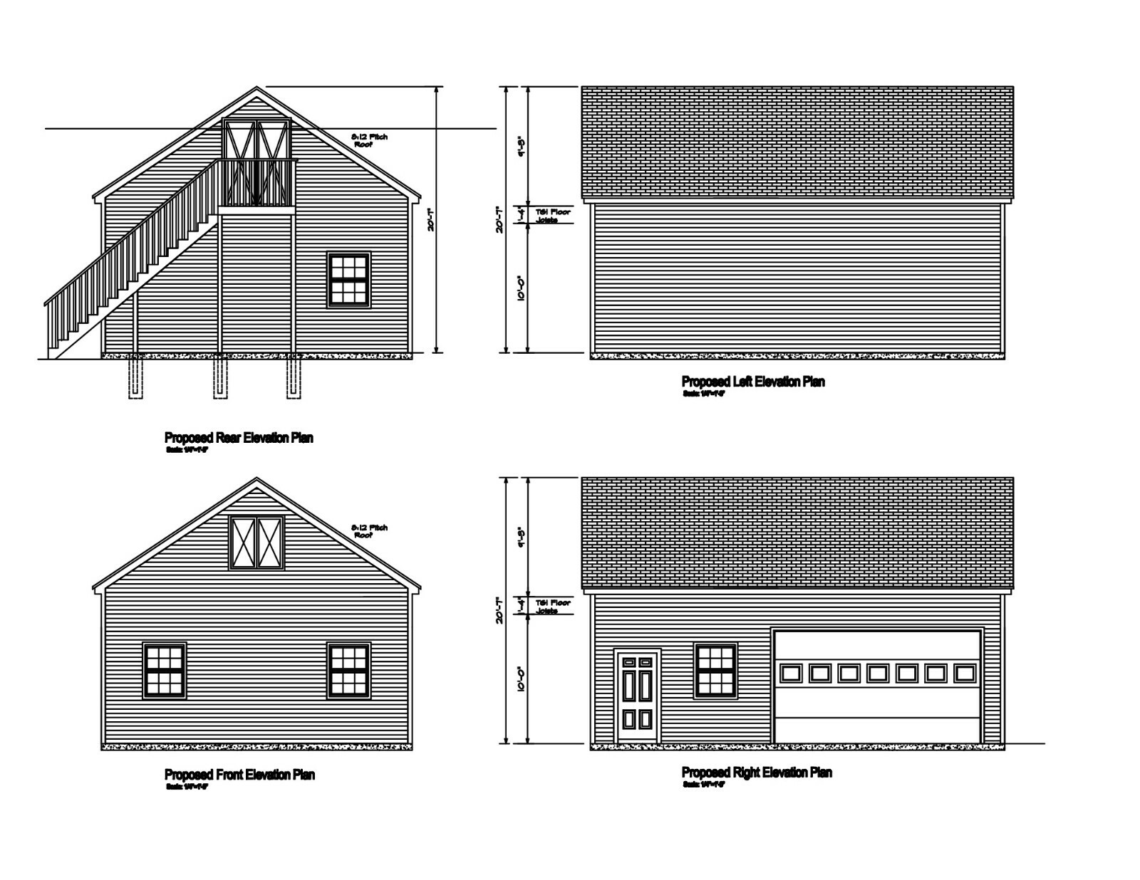 24’X32′- 32’X24′ GARAGE PLANS GABLE ROOF GARAGE PLANS 17-2432-GBL-1