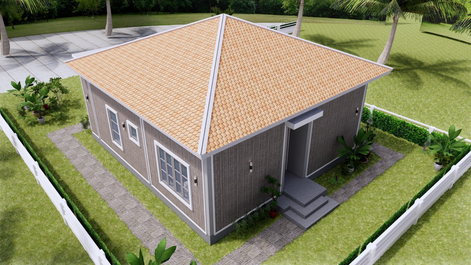 27×30 Feet Small House Design Plans 8×9 Meter 2 Beds 1 Bath Hip (A4 Hard Copy)