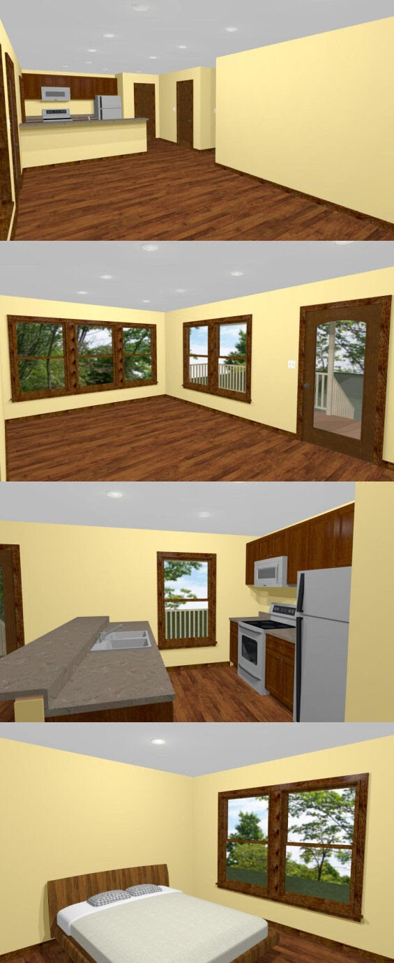 30×24 House — 1 Bedroom 1 Bath — 720 sq ft — PDF Floor Plan — Model 6B