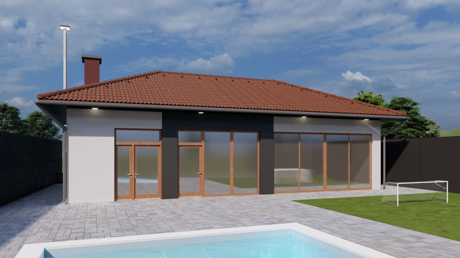 Modern Vacation Cabin House Plans 1215sqft / 112m2, Architectural plans digital