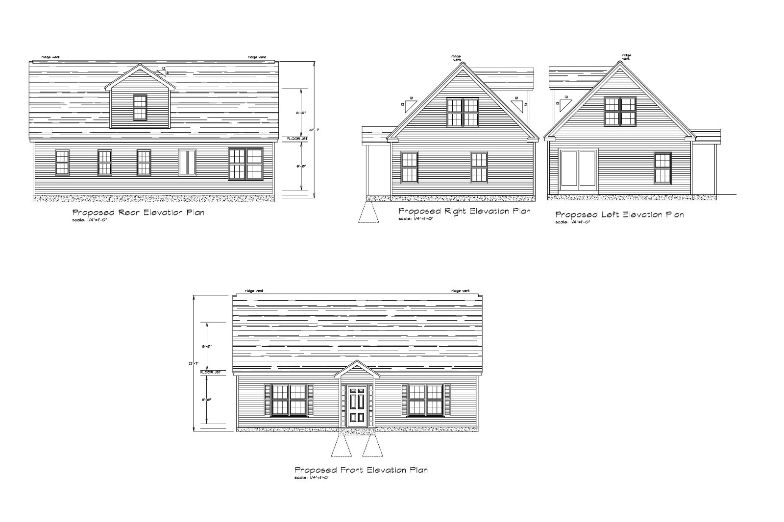 HOUSE PLANS CAPE STYLE PLANS 1900 SF 3BR-2.5B- CAPE STYLE HOUSE PLANS #16024