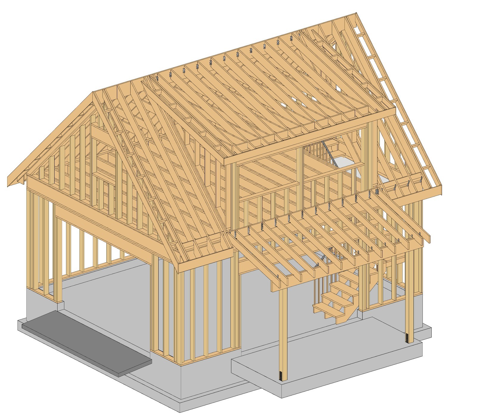 Modern Garage plans with Loft – 20’x24′ Detached Garage Blueprint