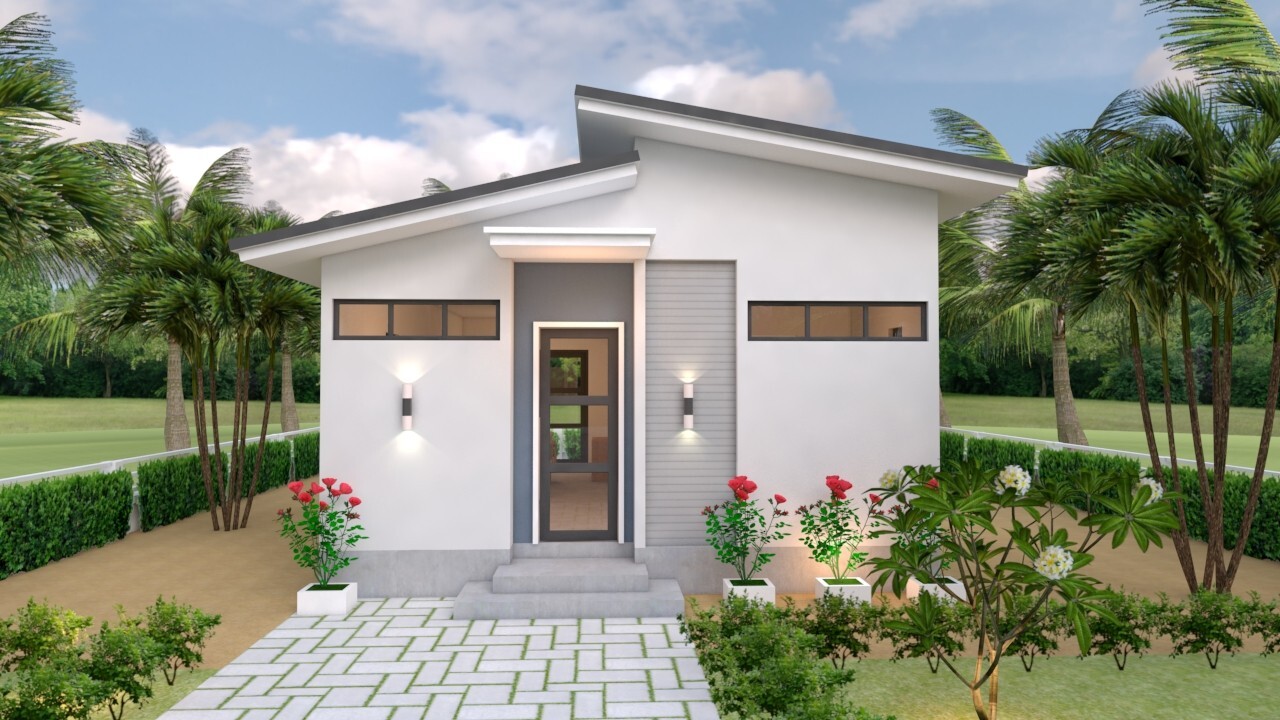 20×26 Feet Tiny House Plans 6×8 Meter 1 Bed 1 Bath Shed Roof PDF (A4 Hard Copy)