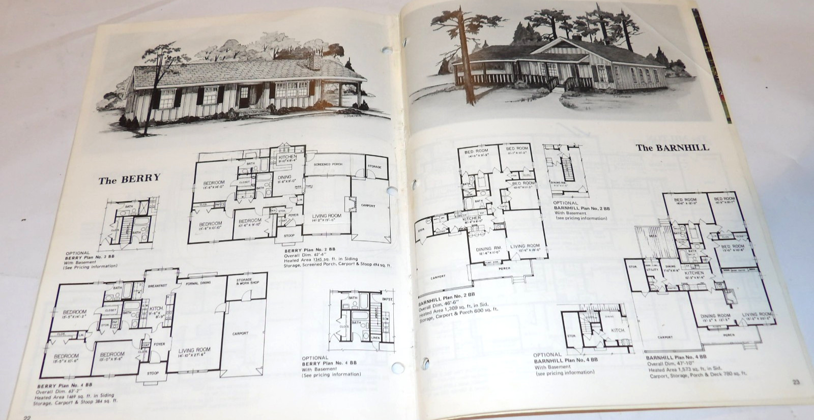 VTG 1979 ‘HOMES OF TODAY’ 3 AND 4 BEDROOM CATALOG OF HOUSE PLANS! LAYOUTS/PICS!