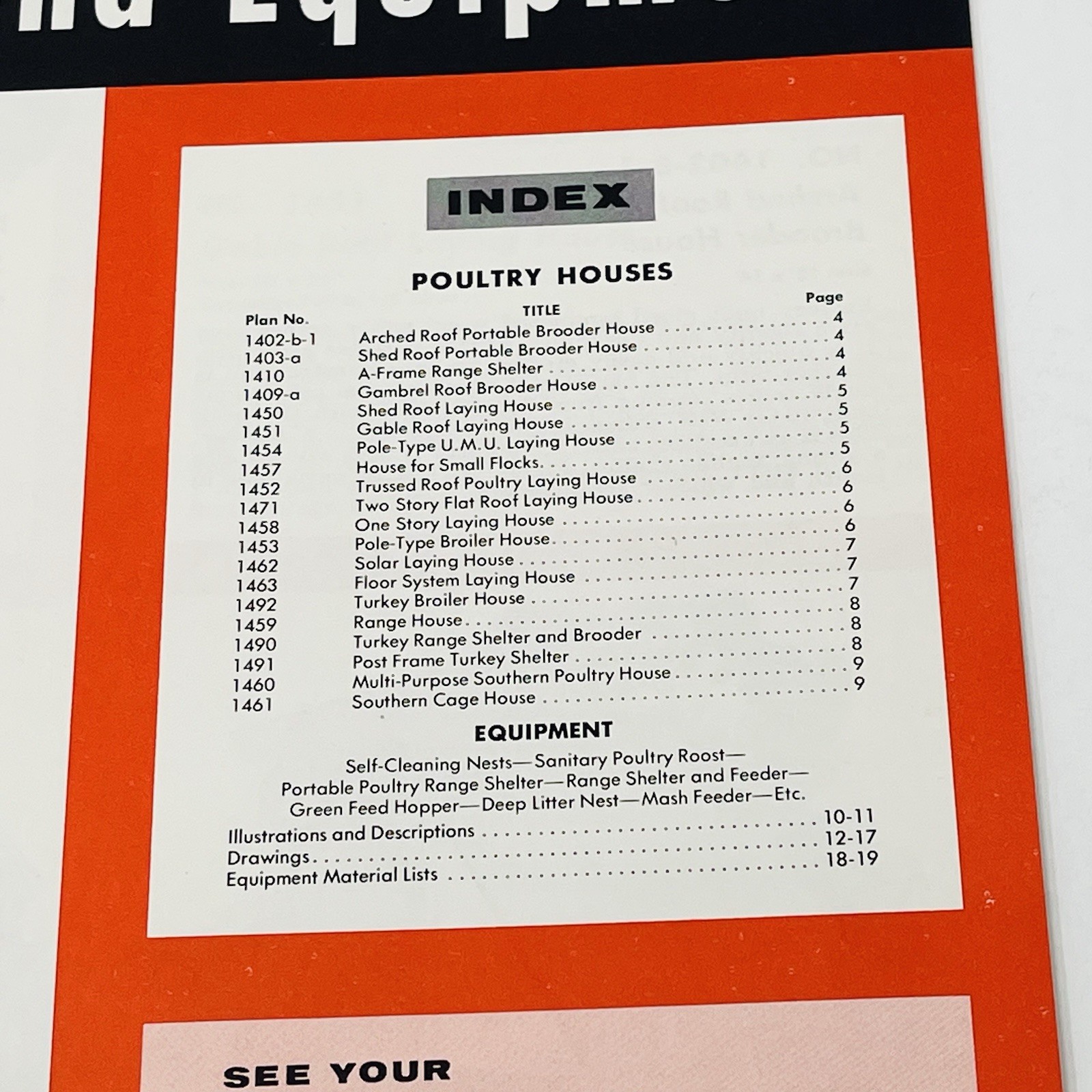 1960 Poultry Brooder Range Laying Shed Barn House Equipment Plans Blueprints