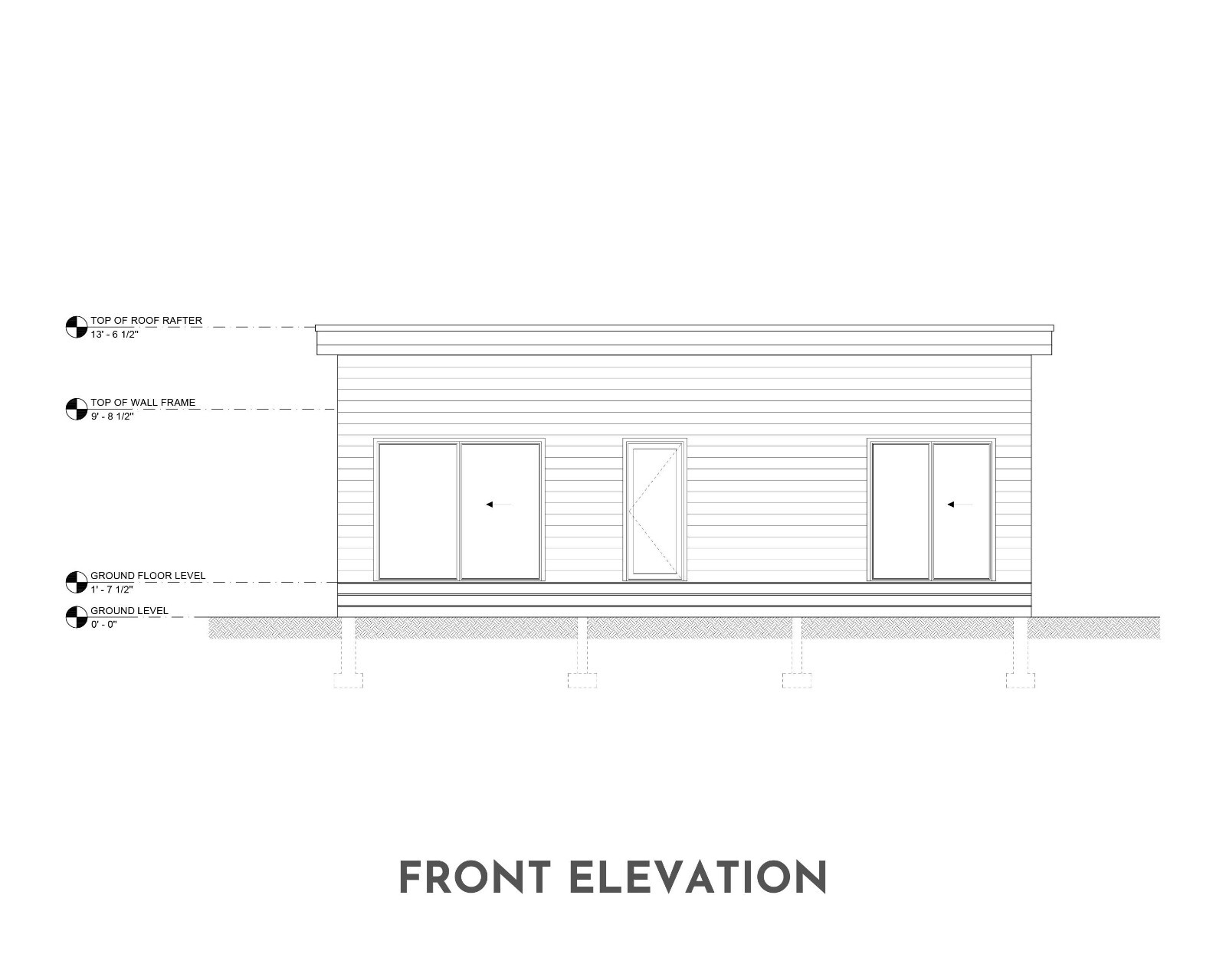 Modern Cabin House, 16′ x 32′, 512 Sq Ft, Tiny House, Architectural Plans