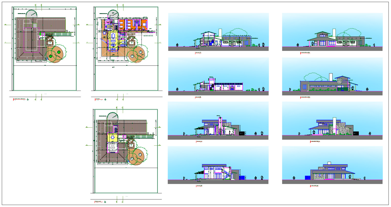 Architectural Drawing Plans for Modern Home Project