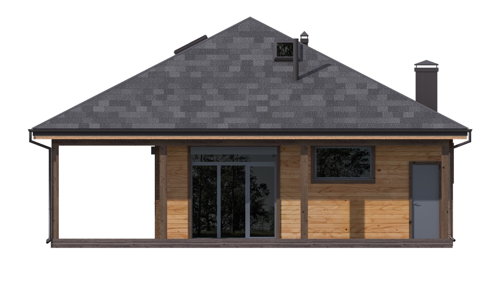 Charming Home 3 Bed, 1 Bath, 729SF Architectural Build Plans PDF Download