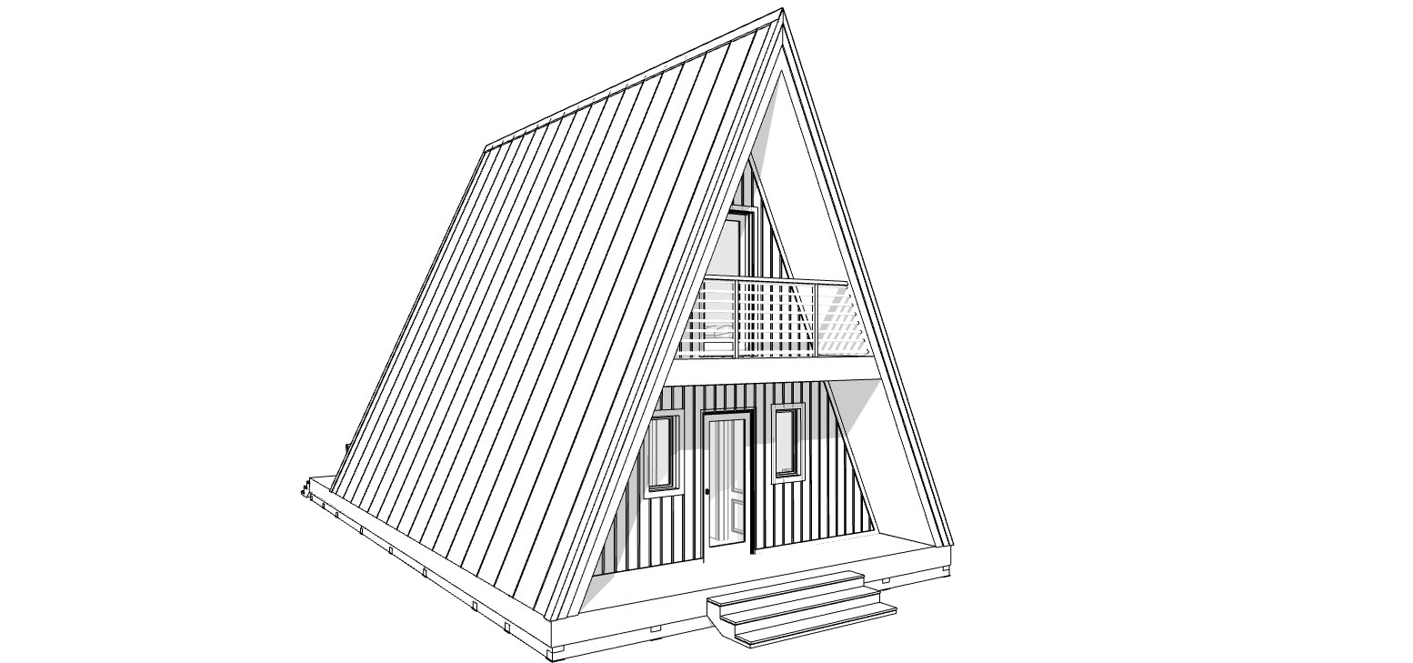 22’x42′ Tiny House Plan 1 Bed, 1 Bath Architectural Build Plans PDF Download