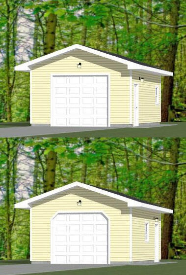 16×24 1-Car Garage — 384 sq ft — PDF Floor Plan — Model 1
