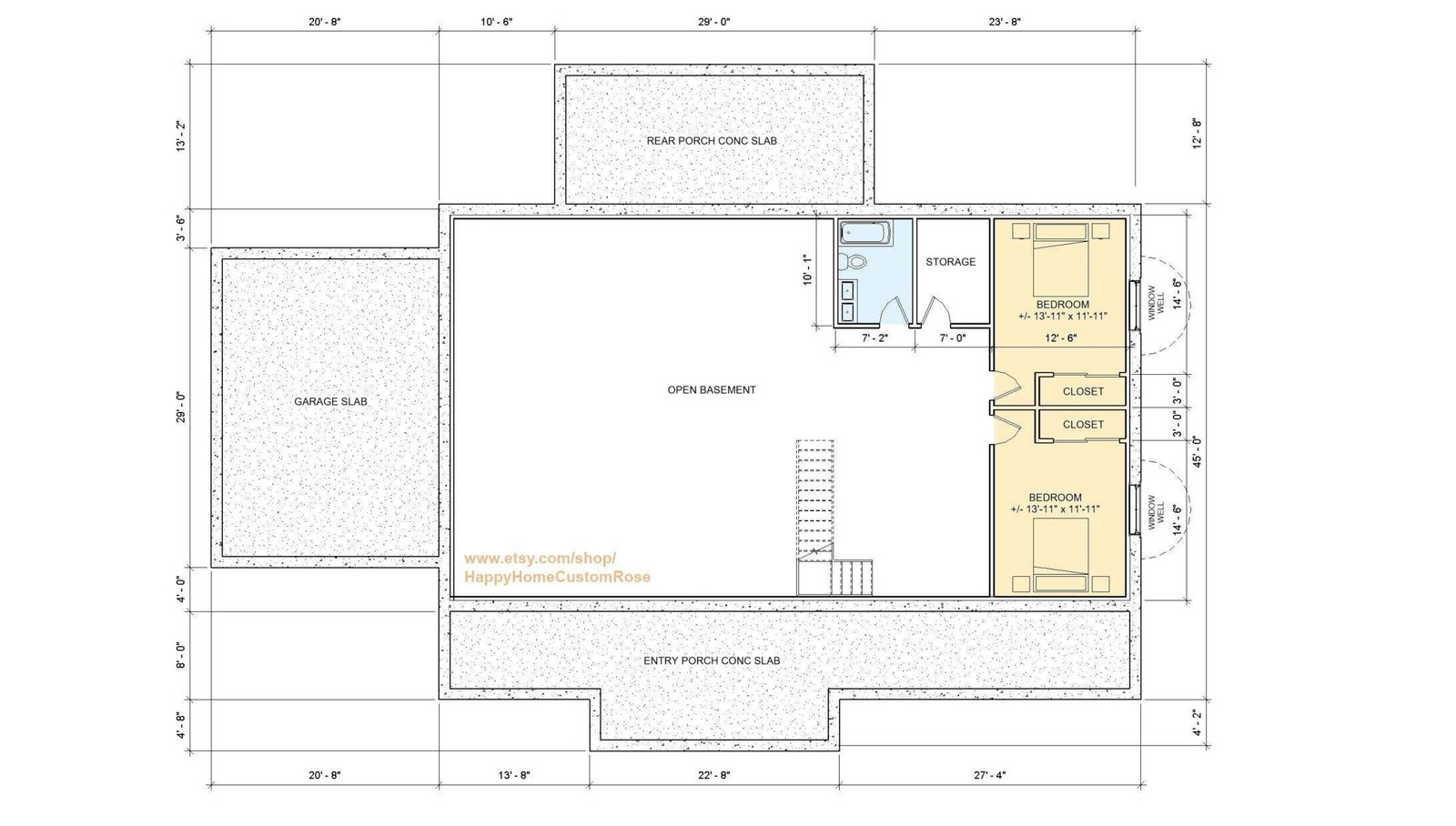 Cedar Springs Barndo House Plan with Basement – 6 Bed 3 Bath – Double Garage – D