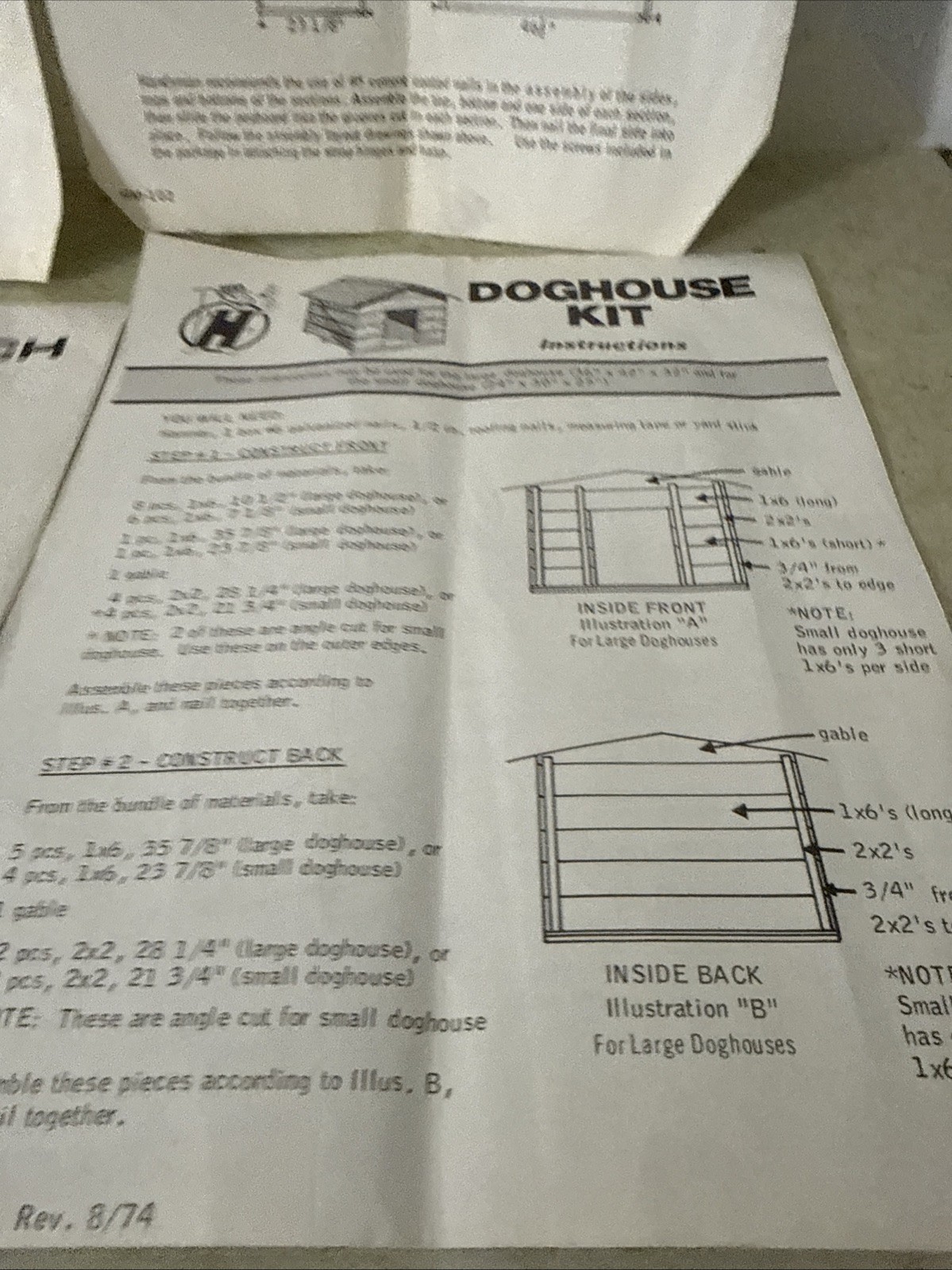 Vintage Handyman Kits Lot Of 4 Dog House Workbench Garage Tool