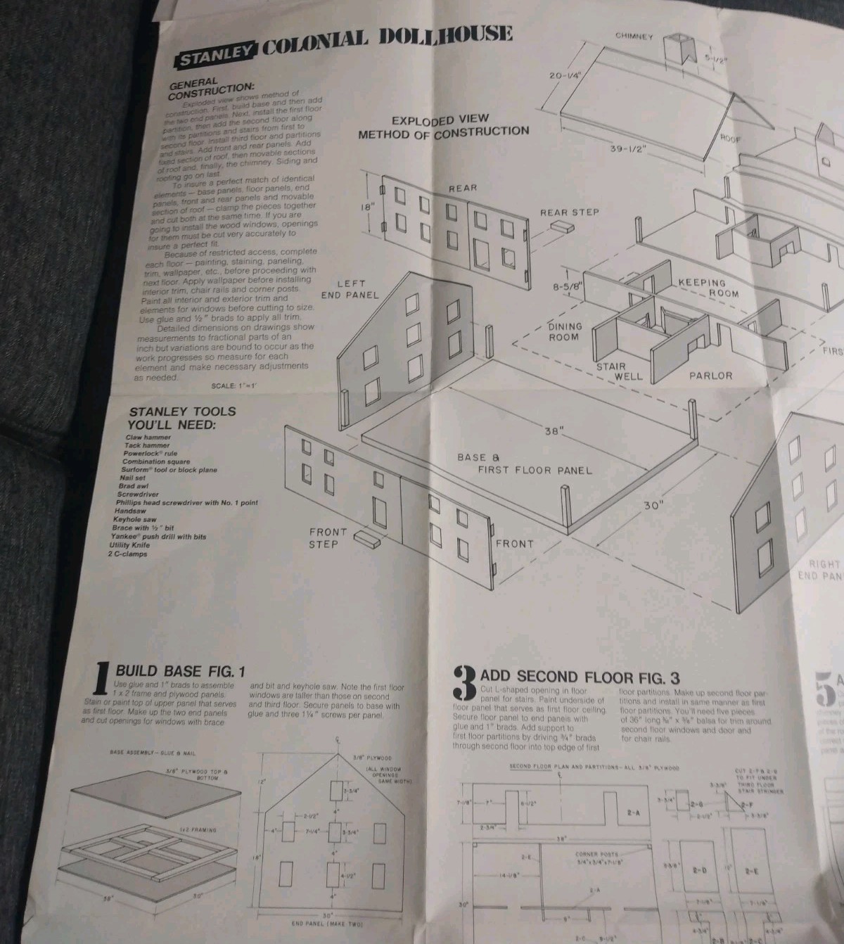 Vintage 1978 Colonial Dollar House Layout Plans By Stanley, “As See On TV”