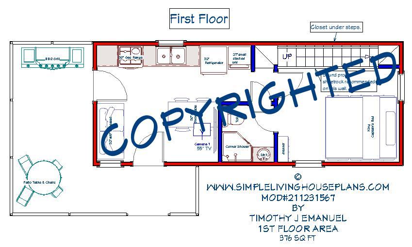 567sqft-12’x31′ – 2bedrms1baths w/loft–Tiny House – ala cart