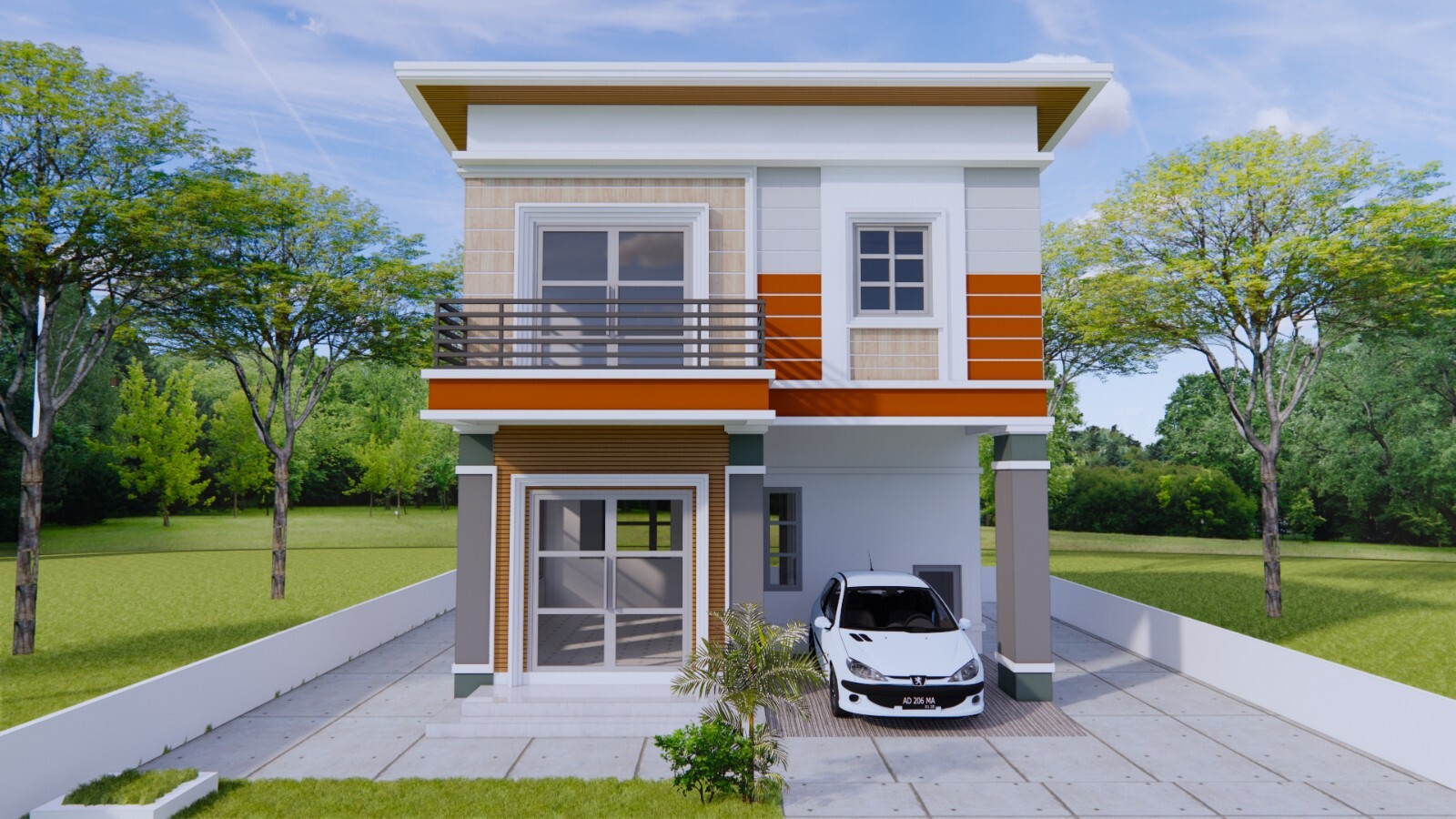 23×23 Feet House Plan 7×7 Meter 3 Bed 3 Bath Shed Roof PDF Plan (A4 Hard Copy)