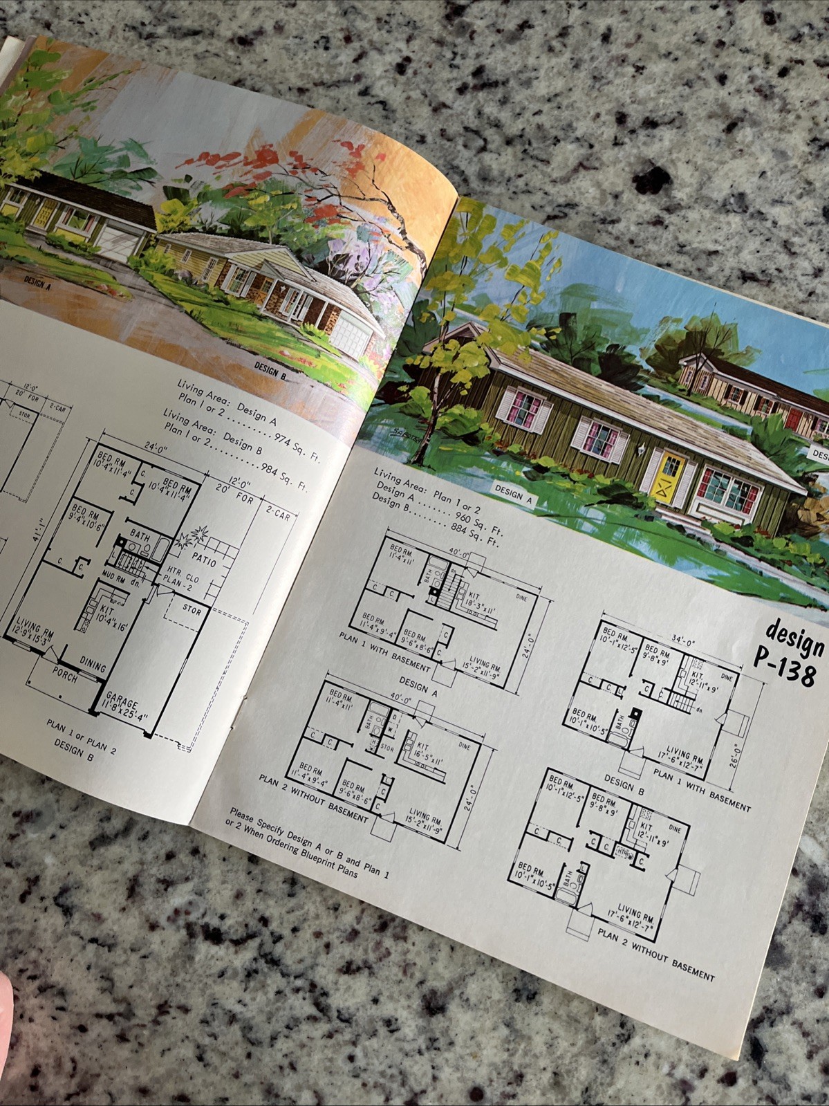 Vintage 1972 MCM Home Plans Design Catalog Blueprints Ranch Split-Level Houses