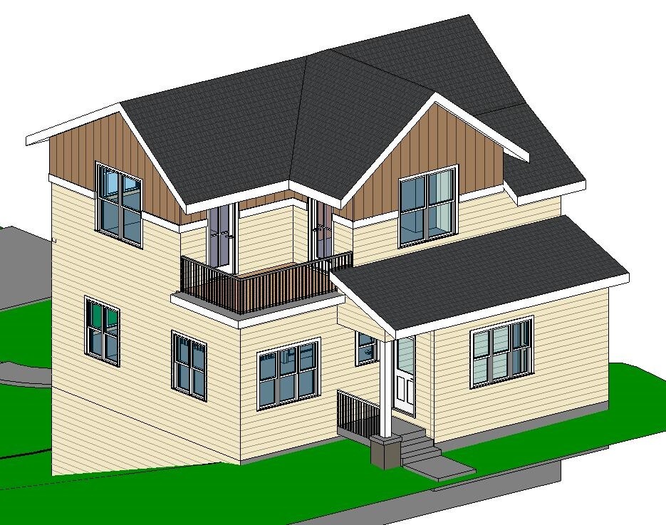 Custom Home House Building Plans 4 bedroom Blueprints 2,252 sq ft PDF files