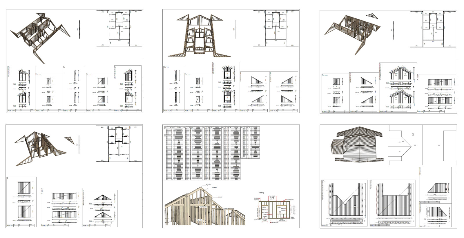 100’x54’ 4-Beds 4-Baths Charming A-Frame Architectural Build Plans PDF Download