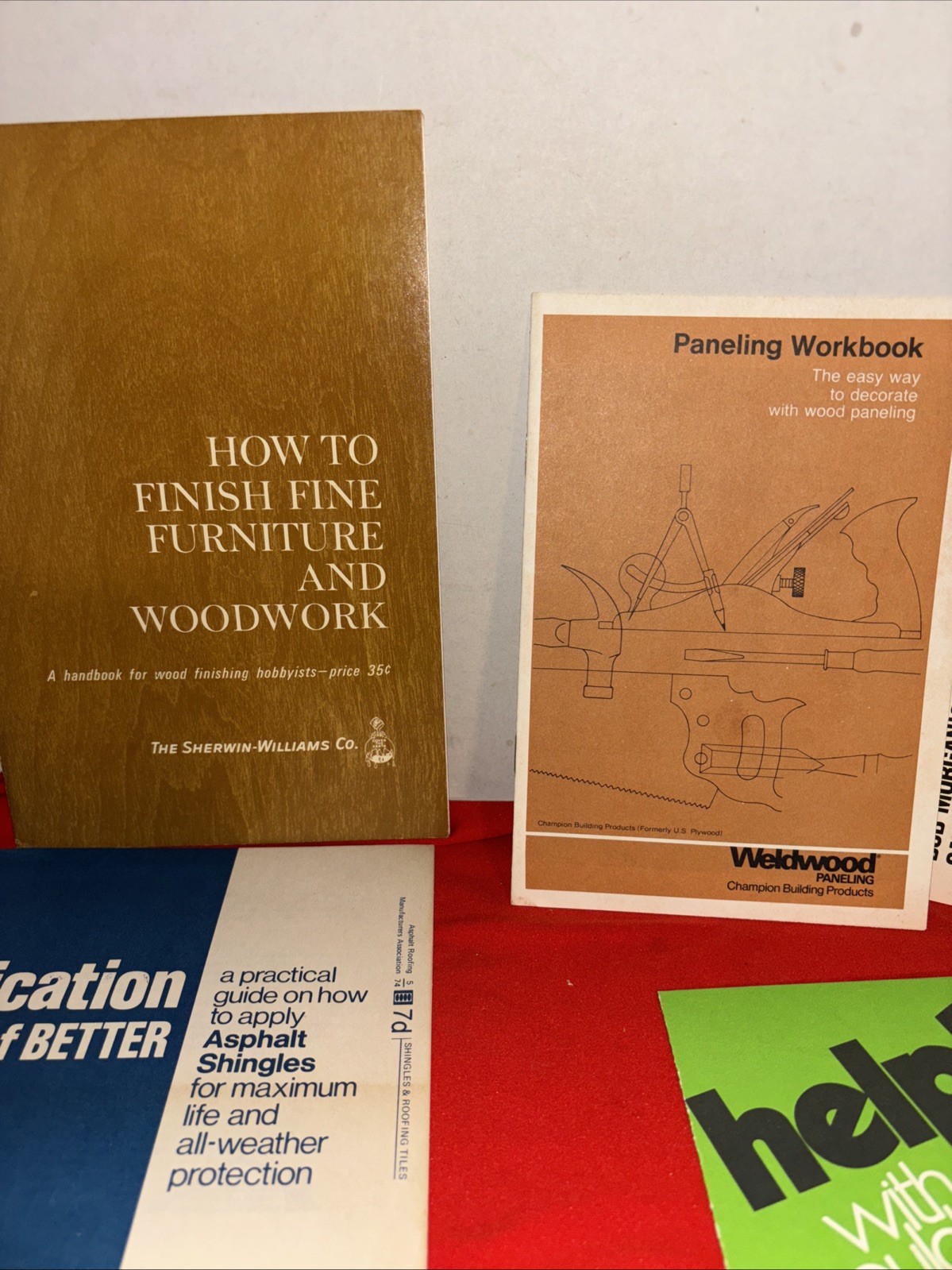 Vintage Lot Of Building Instructions- Roof-walls-bathroom-Estate Find