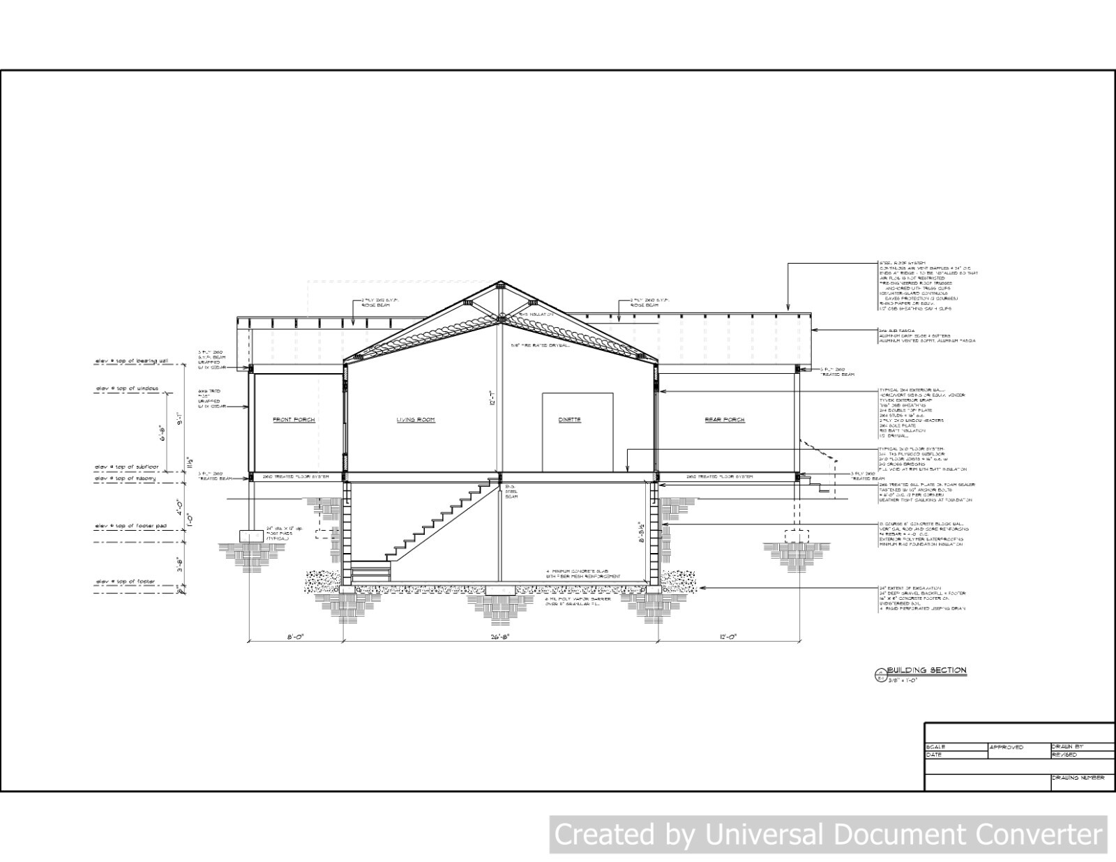 Full Set of single story 3 bedroom house plans 1,813 sq ft