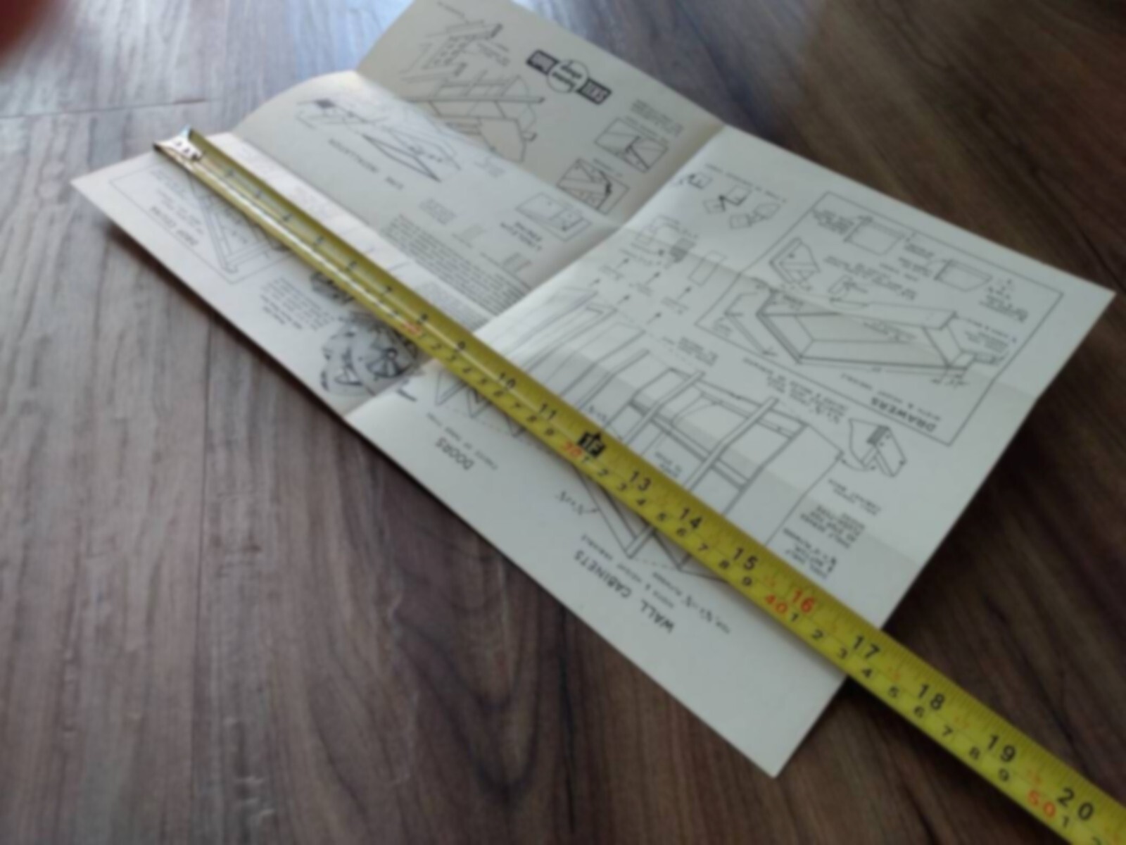 MCM Kitchen Cabinets Cupboards Construction Guide Vintage 1950s Skil Chart 105