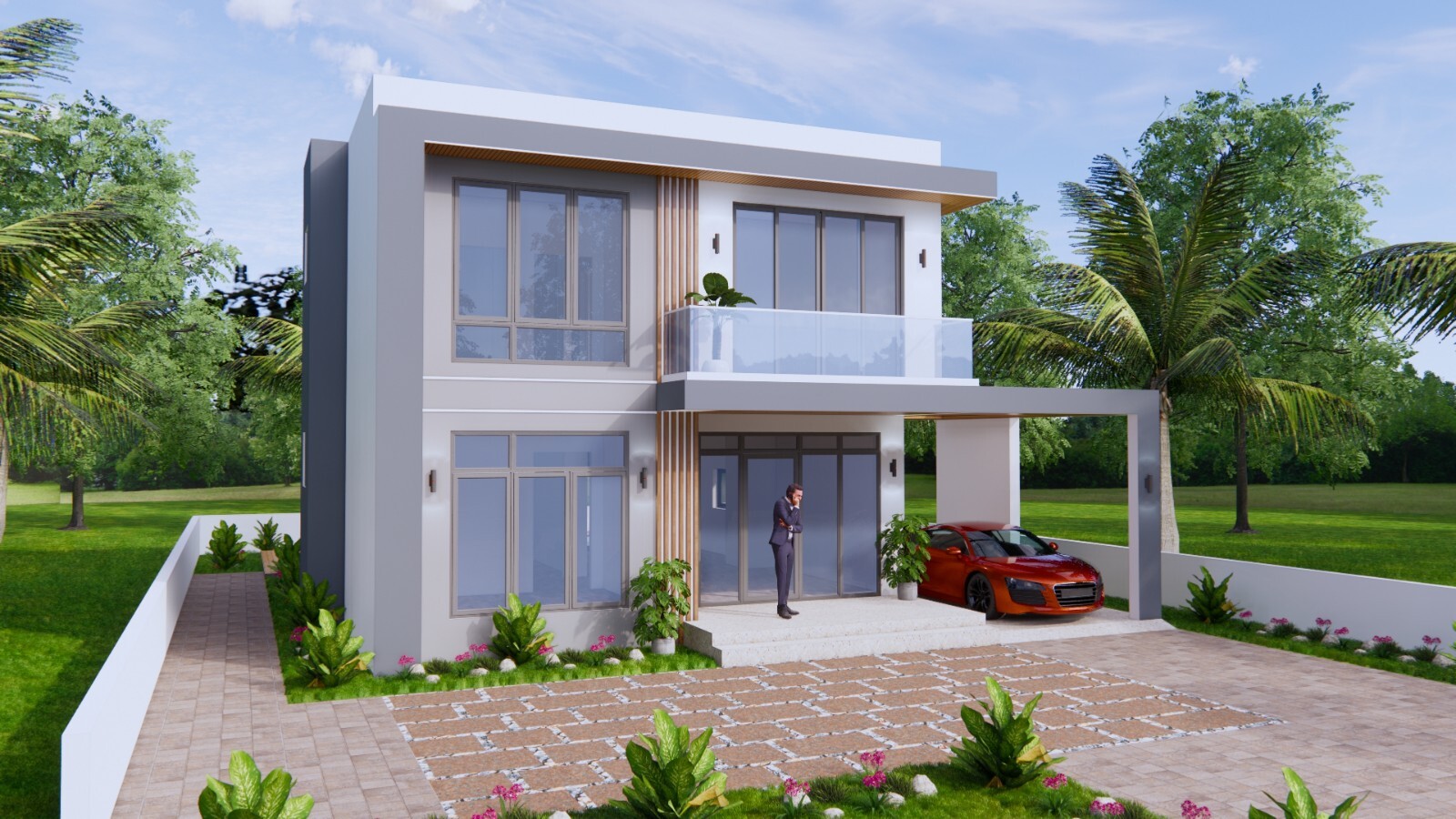 25×30 Feet House Design Plans 7.5×9 Meter 4 Bed 4 Bath PDF Plans (+A4 Hard Copy)