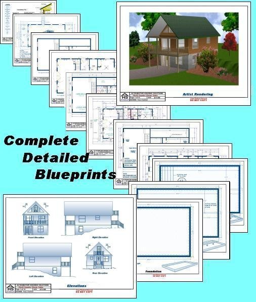 20×30 Cabin w/Loft Plans Package, Blueprints & Material List