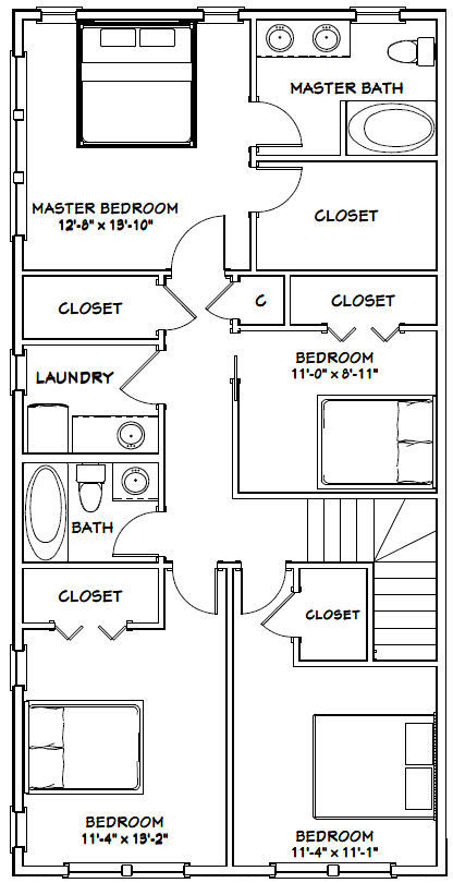 44×48 House with 1-RV Garage – PDF FloorPlan – 2,194 sqft – Model 2A