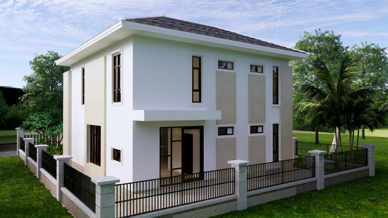 31×36 House Design Plan 9.5×11 M with 3 Bedrooms PDF Full Plans (A4 Hard Copy)