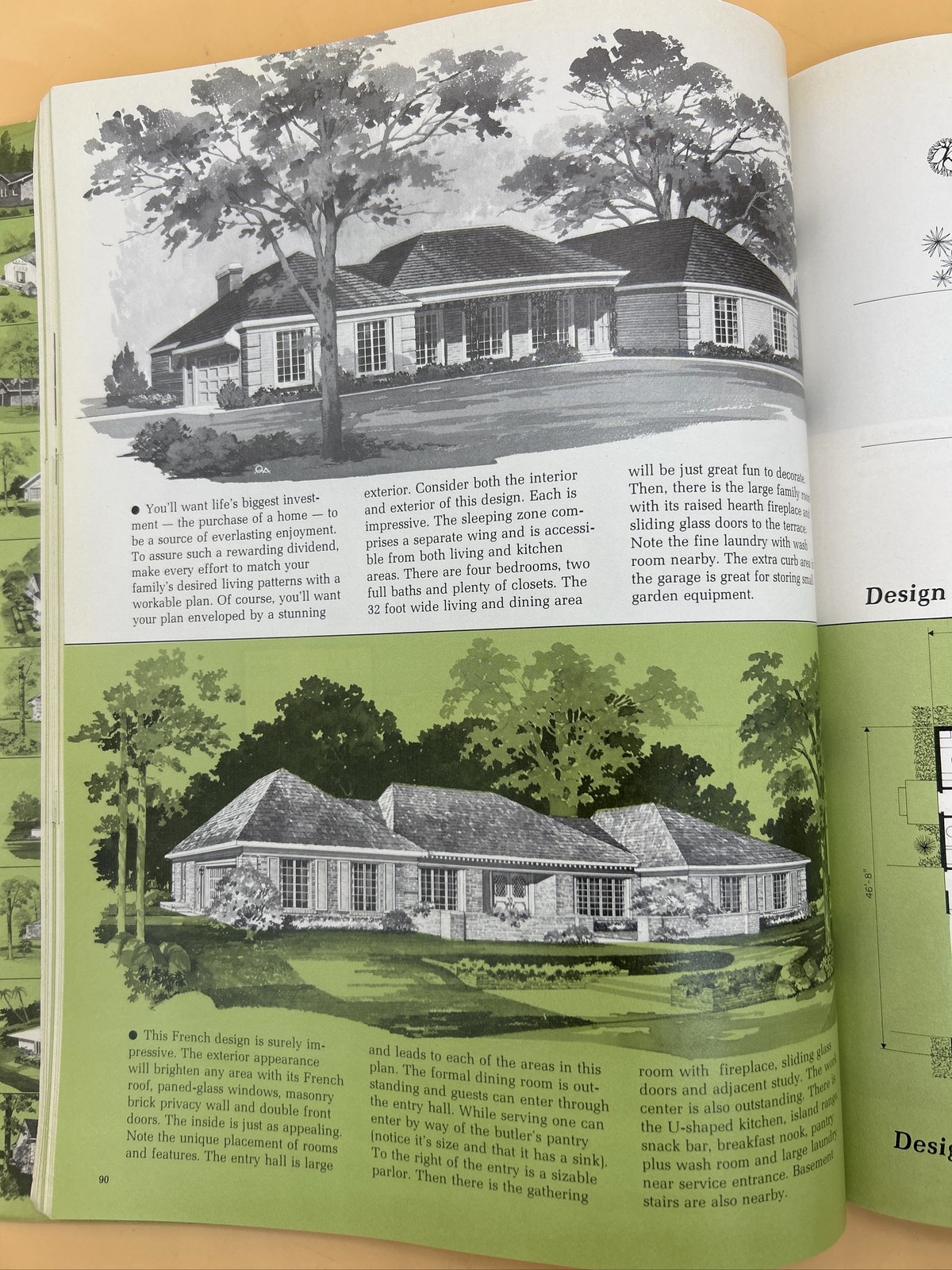 Home Planners Inc. One Story Homes 2000+ Sq Ft Contemporary Traditional Plans.