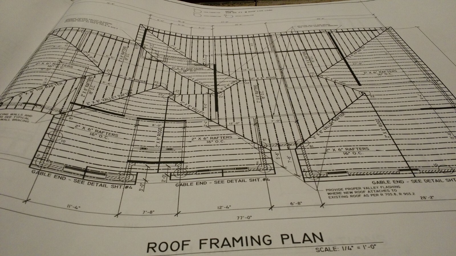 Blue Print Plan of Beautiful Ranch Style Custom Home