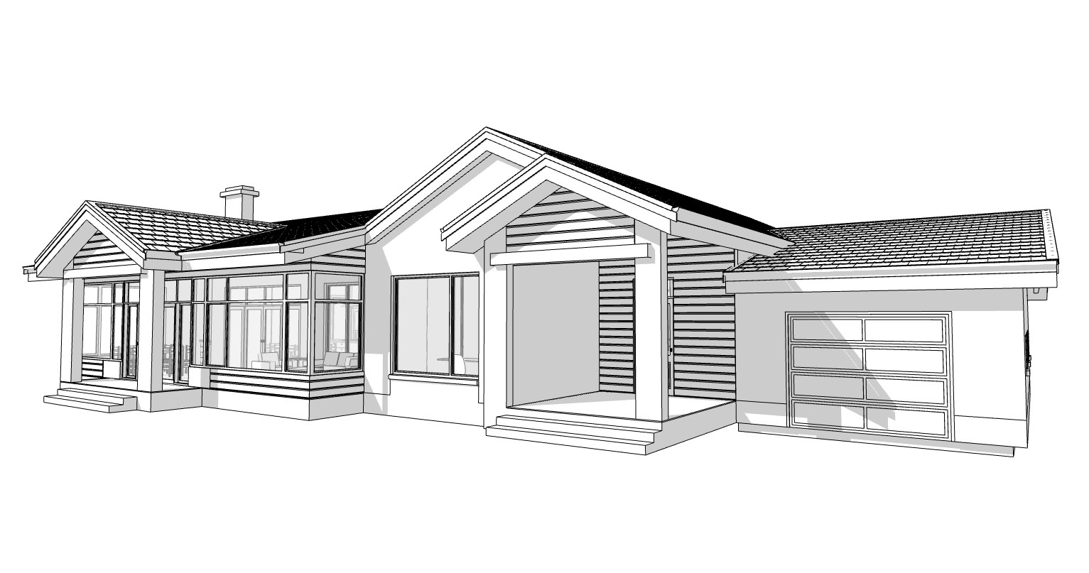 90’x55’ 3 Bed, 2 Bath, Garage, Porch, Architectural House Plans PDF Download.