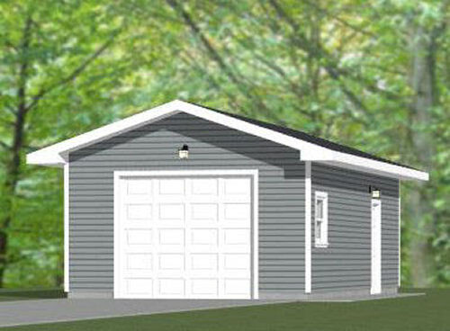 16×32 1-Car Garage — 512 sq ft — PDF Floor Plan — Model 1