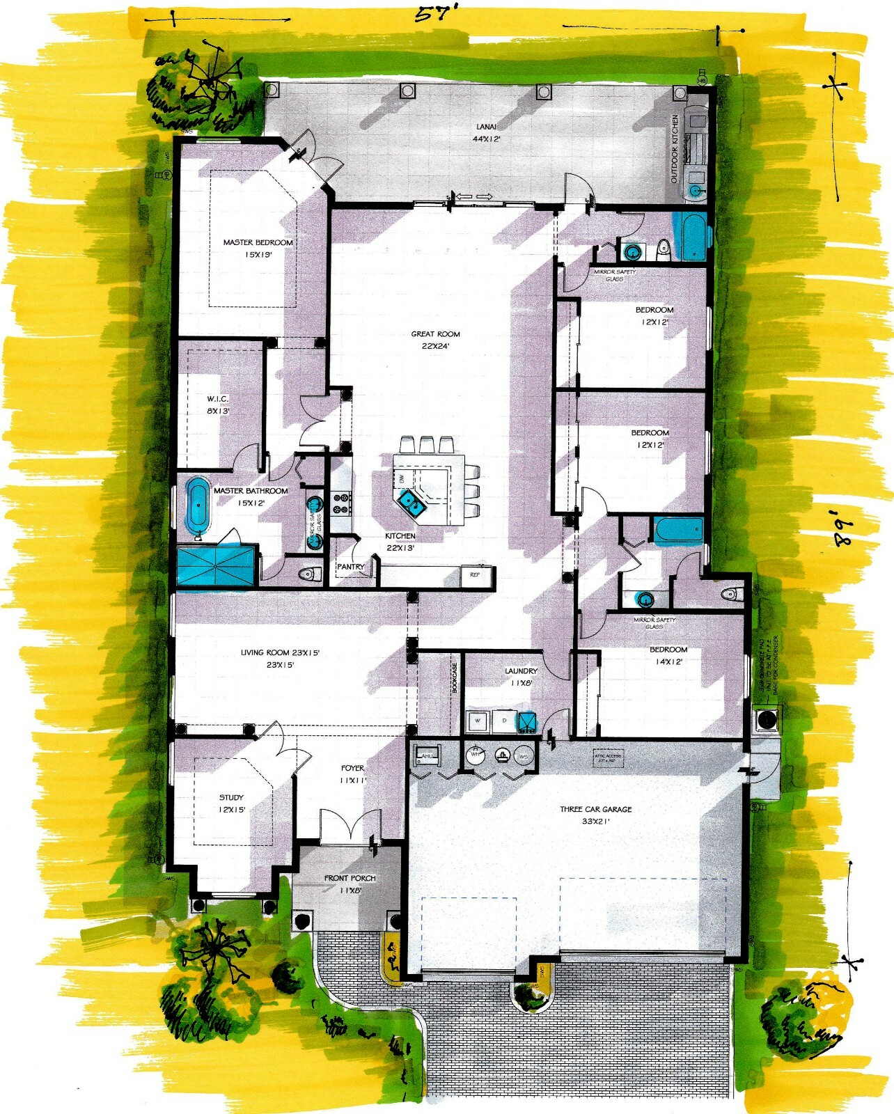 CADFILE BLUEPRINTS MEDITERRANEAN HOUSE PLAN ARCHUP #106M