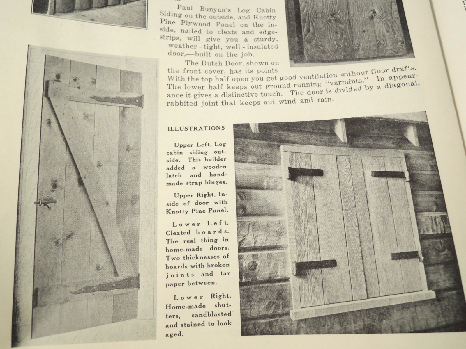 Paul Bunyan’s Log Cabin Booklet Red River Lumber 40 pp. 1937 [Acceptable]