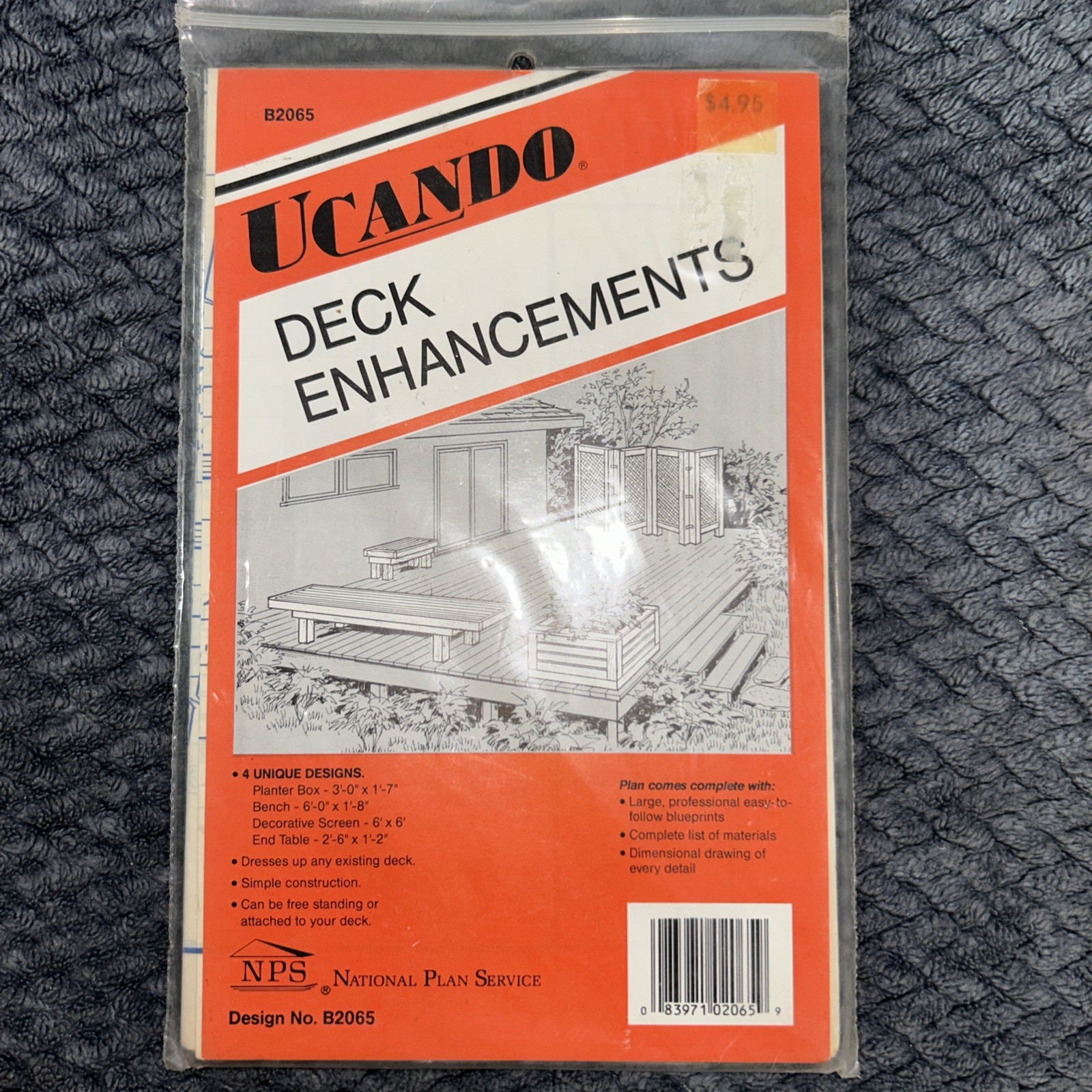 Ucando Deck Enhancements Building Plans For Bench Planter Box Table NPS B2065