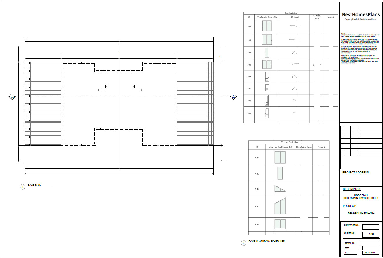 100’x56’ 4-Bedrooms, 4-Bathrooms Charming A-Frame Architectural Build Plans PDF