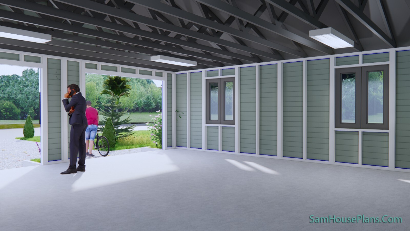 24×24 Feet 2 Cars Garage Shed Plan 7.3×7.3 Meter PDF Plans (A4 Hard Copy)