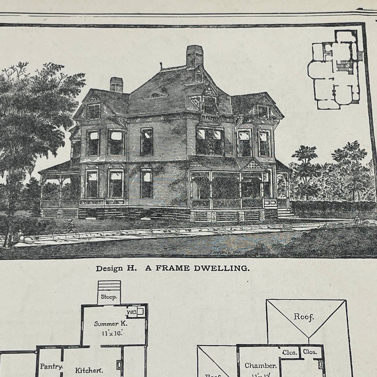 Antique Frame Dwelling House Plan 1900 Floor Plans Architectural Designs