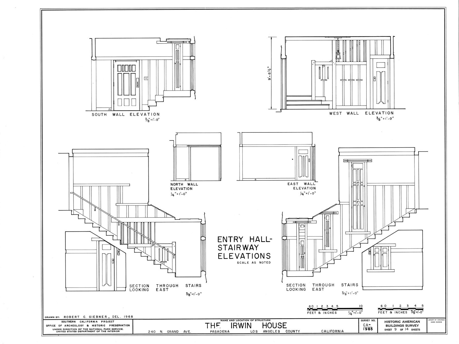 Craftsman Masterpiece by Greene & Greene, architectural prints, 8 Bedrooms