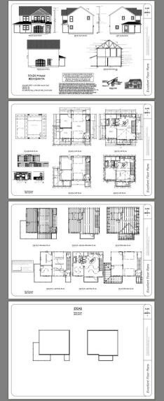 30×24 House — 1 Bedroom 1.5 Bath — 1,029 sq ft — PDF Floor Plan — Model 7A