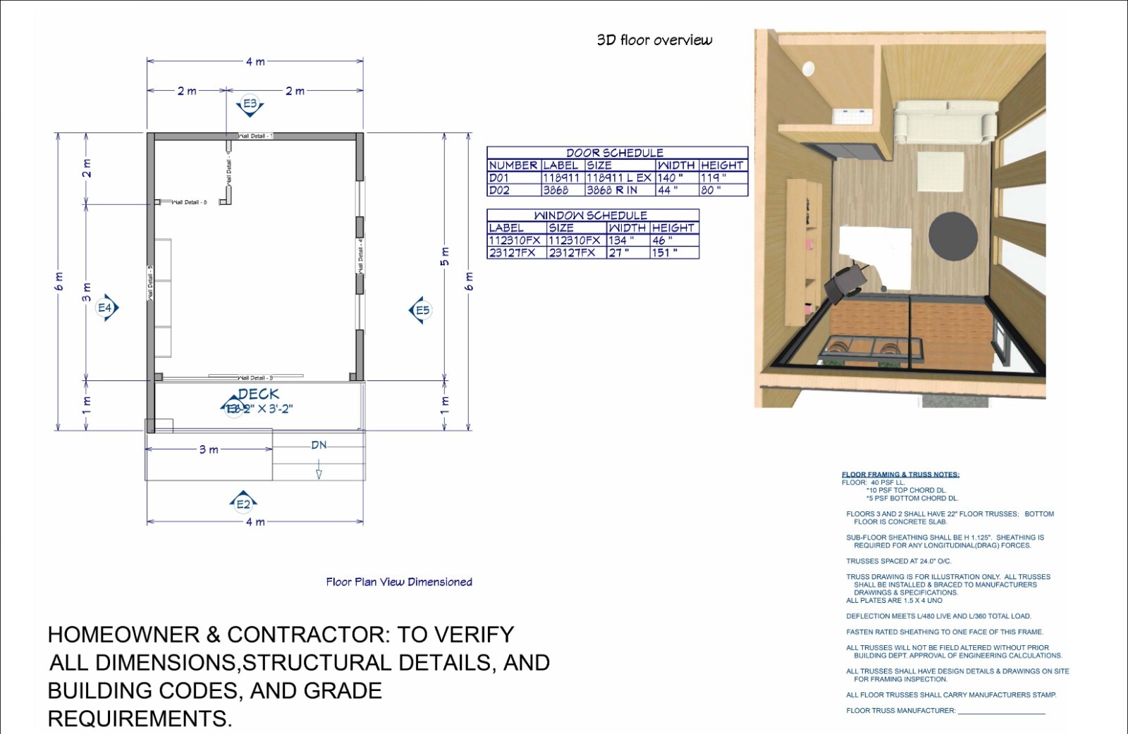 4x5m Mini Office Pod Plans – Compact Design with Seating Area, Desk, and Storage