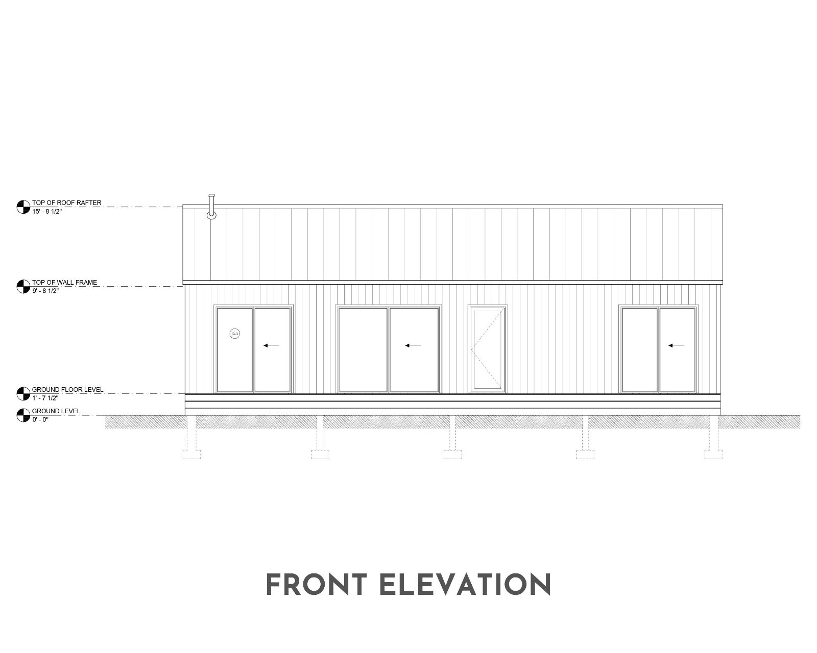 Modern Cabin House, 16′ x 40′, 640 Sq Ft, Tiny House, Architectural Plans