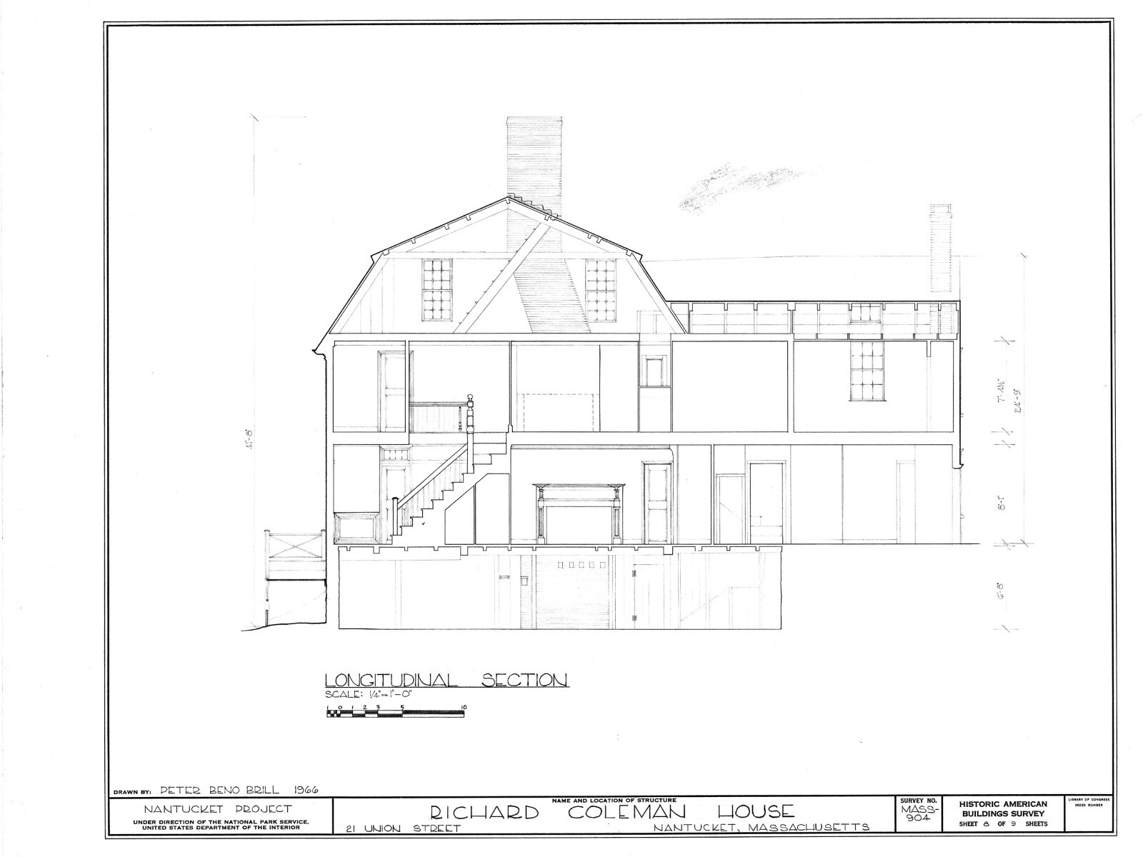 Colonial gambrel roof house plan, Early American, printed architectural drawings